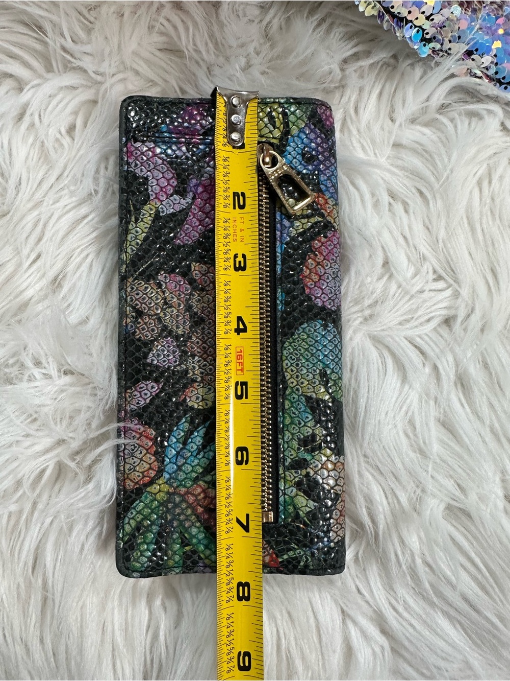 Lodis • Tropical Floral Textured Bi-Fold Wallet - Picture 8 of 14